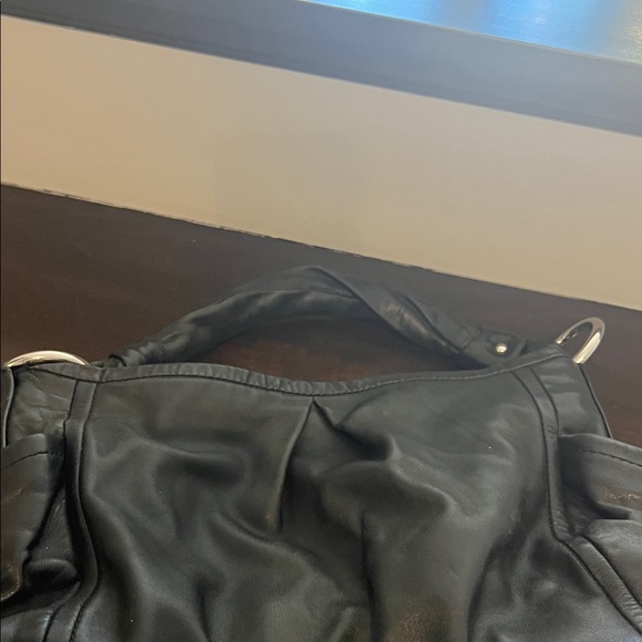 Coach Black Leather Shoulder Bag with Silver Hardware - Picture 2 of 5